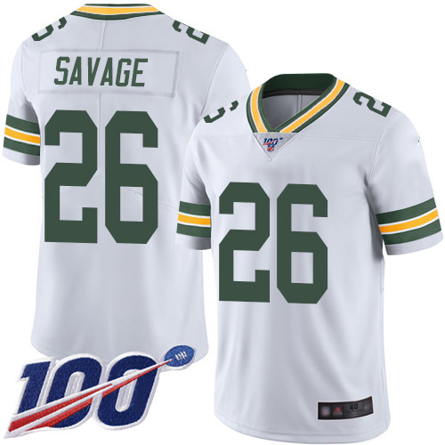 Green Bay Packers Limited White Men #26 Savage Darnell Road Jersey Nike NFL 100th Season Vapor Untouchable